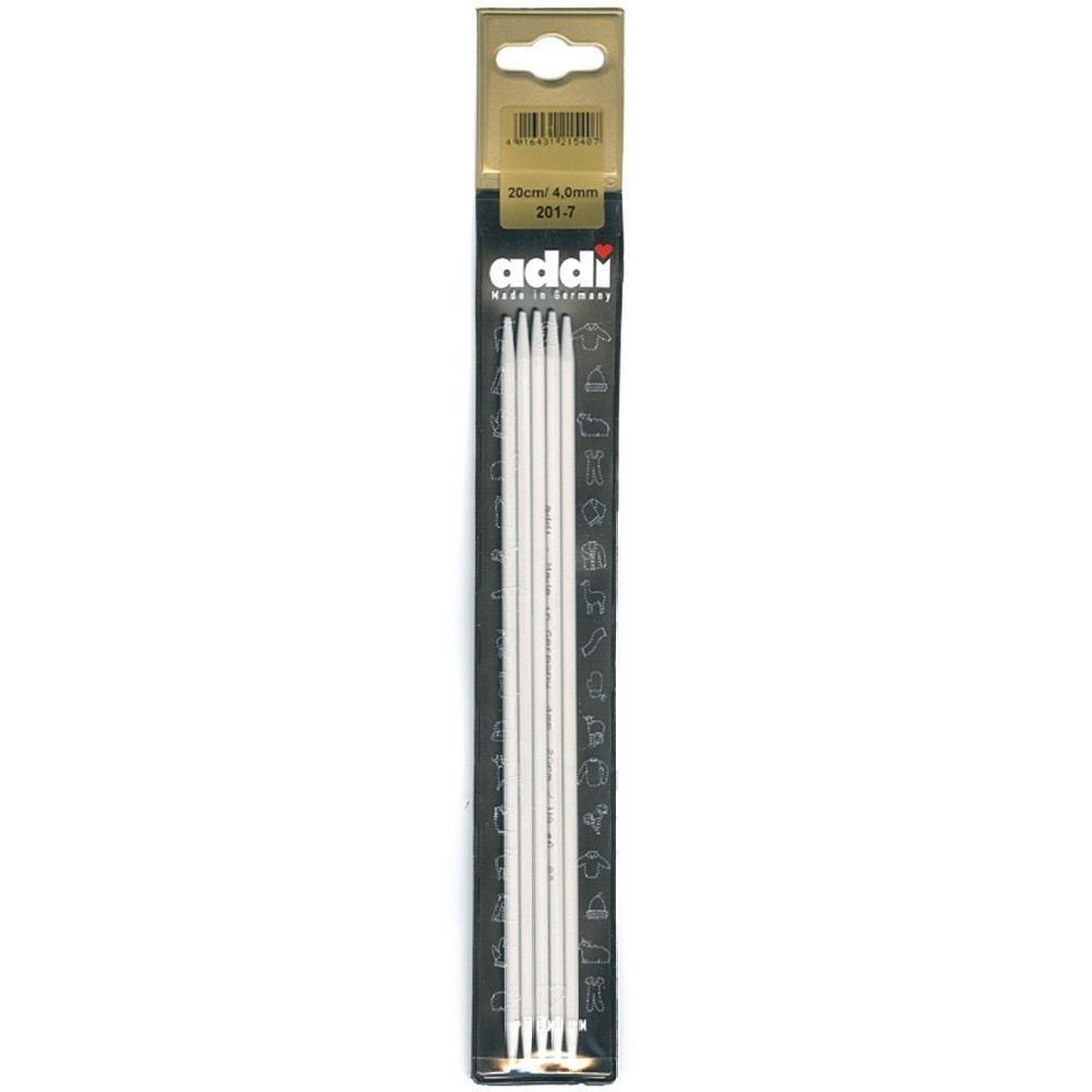 Спицы для вязания ADDI чулочные, алюминий Sock №4,0 20 см (ADDI.201-7/4-20)  #1