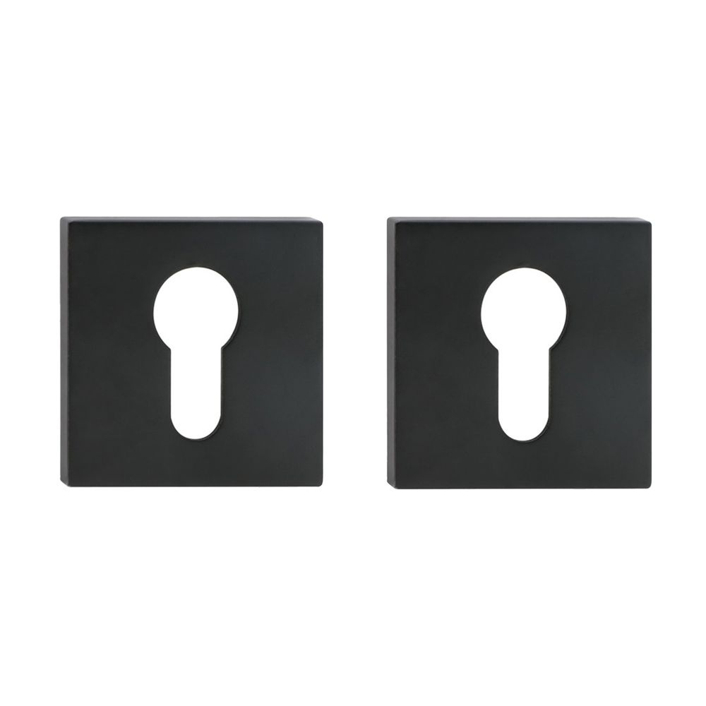 Дверные накладки под цилиндр NEODECO EN черные #1