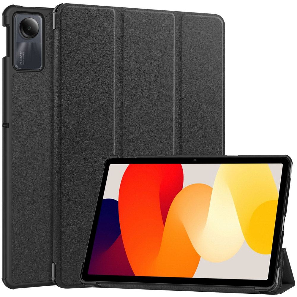Чехол для планшета Redmi Pad SE (11 дюймов), с магнитом, прочный пластик (черный)  #1