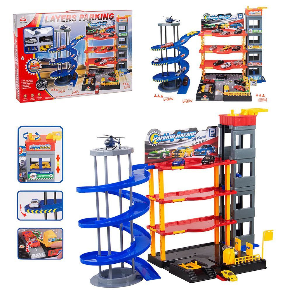 Большая Многоуровневая парковка гараж с машинками для мальчиков / Увлекательная игрушка от 3 лет  #1