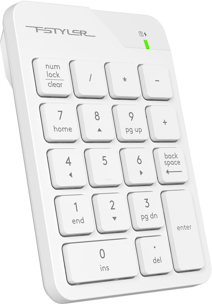 Числовой блок A4Tech FGK21C белый USB беспроводная slim для ноутбука  #1