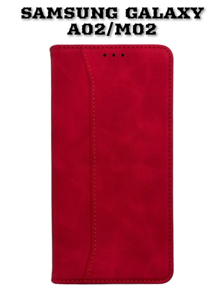 Чехол-книжка для Samsung Galaxy A02 / M02, Красный #1