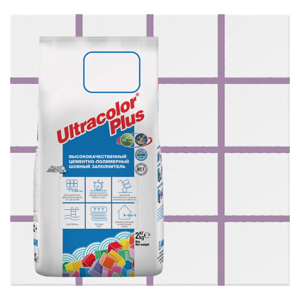 Затирка Mapei Ultracolor Plus № 162 Фиолетовый 2кг 6016202A #1