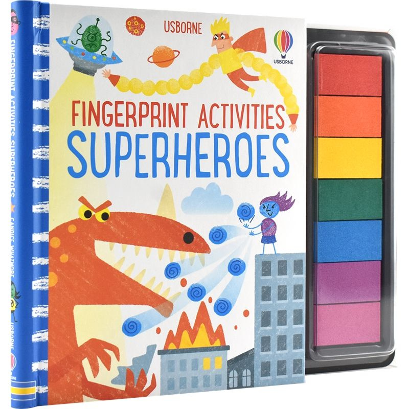 Usborne Fingerprint Activities DIY Board book Colouring English