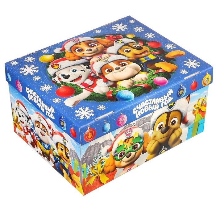 Paw Patrol, Коробка складная, с крышкой, 31 х 25,5 х 16 см "Счастливый Новый год", Щенячий патруль  #1