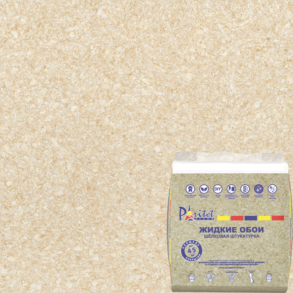 Жидкие обои Текстурное покрытие 11 0.9 кг цвет песочный #1