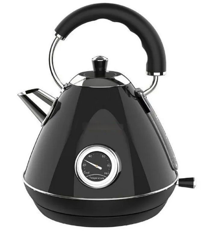 Электрический чайник ВМ-70002, 1.7 л, встроенный термометр на корпусе, черный  #1