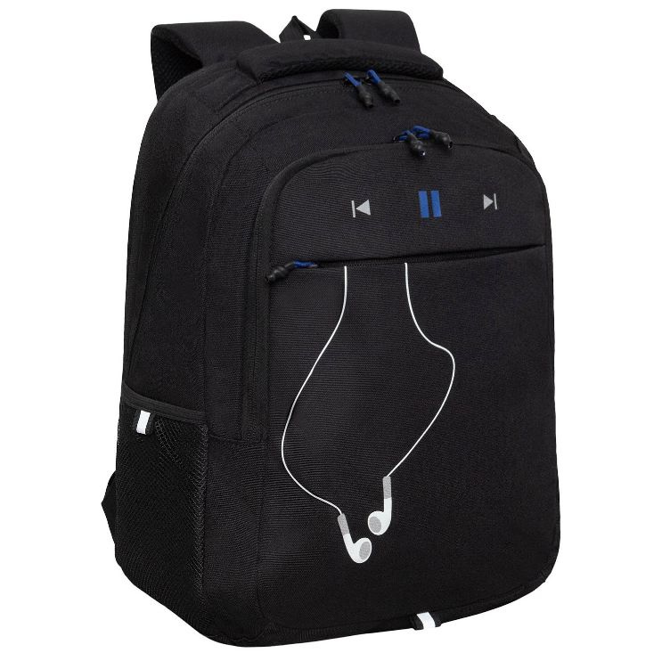 Рюкзак школьный Grizzly RU-432-4, черный синий #1