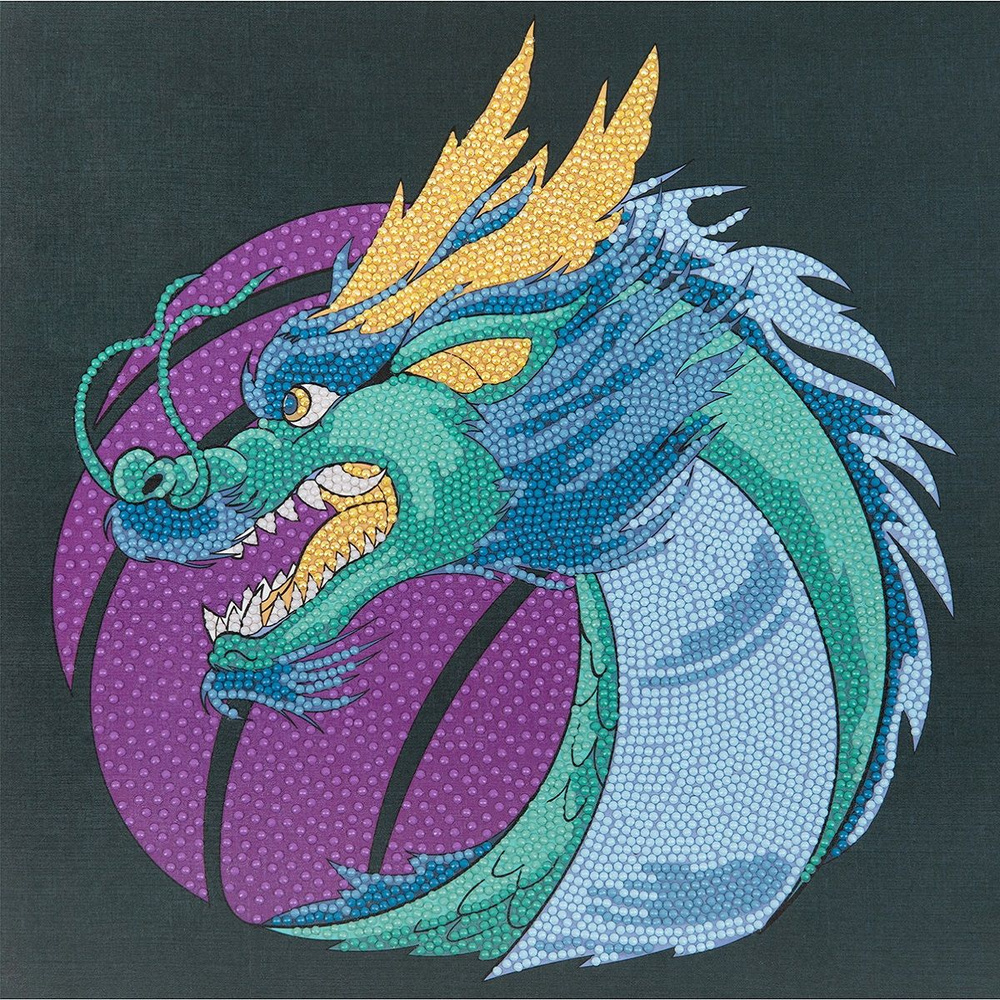 Набор ФРЕЯ кристальная (алмазная) мозаика ALBP-283 постер "Китайский дракон" 30х30 см  #1