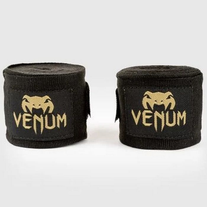 Бинты Venum Kontact Boxing Handwraps черный золотой #1