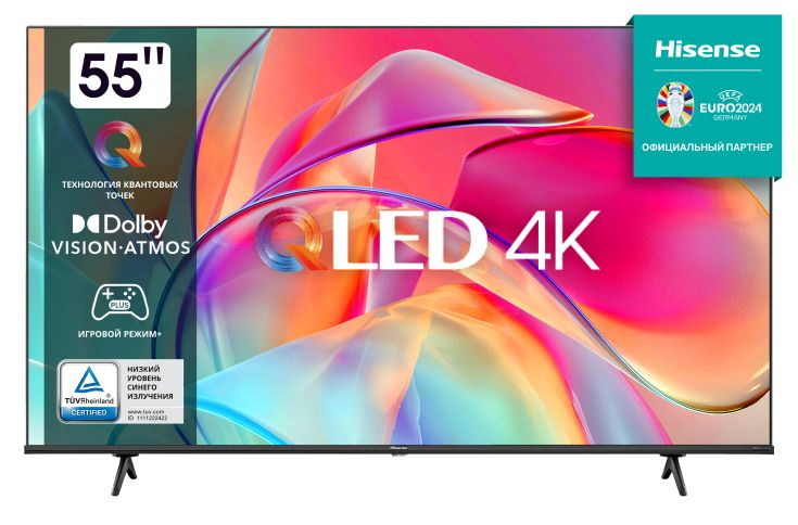 Hisense Телевизор 55E7KQ 55" 4K UHD, черный #1