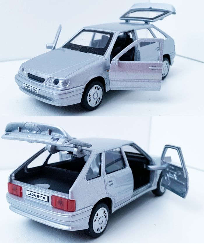 Модель автомобиля коллекционная ВАЗ 2114 (серебристый) #1