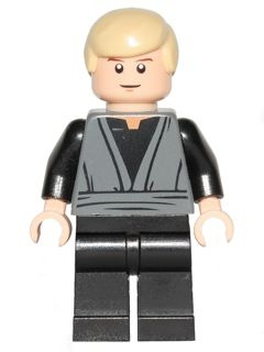 Минифигурка Lego Star Wars Luke Skywalker (Dark Bluish Gray Jedi Robe) sw0395 #1