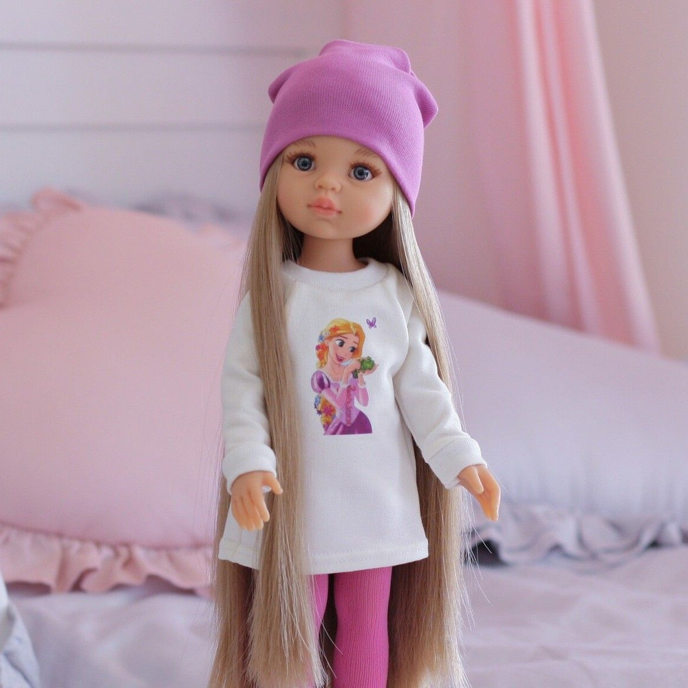 Одежда/аксессуары для кукол Паола Рейна (Paola Reina) 32-34 см, Платье + шапка  #1