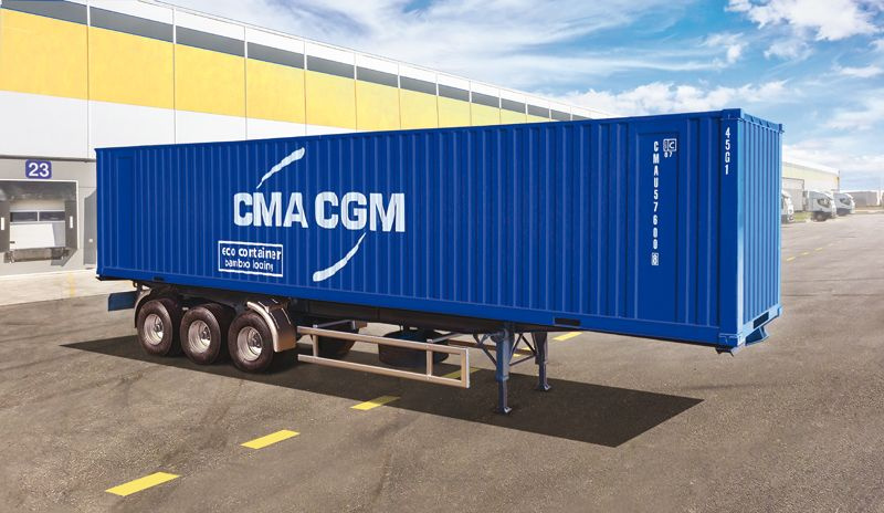 Сборная модель Italeri 40' Container Trailer "CMA CGM" / Полуприцеп-контейнер, 3951  #1