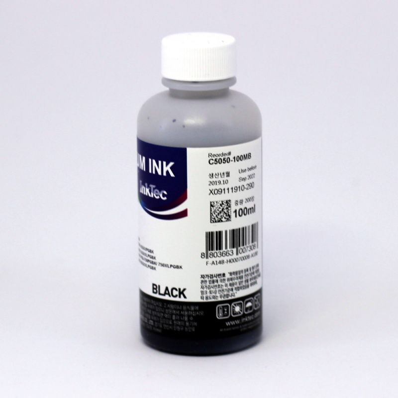 Чернила InkTec Premium Inks C5050-100MB для Canon, пигментные, чёрные Black, 100 мл  #1