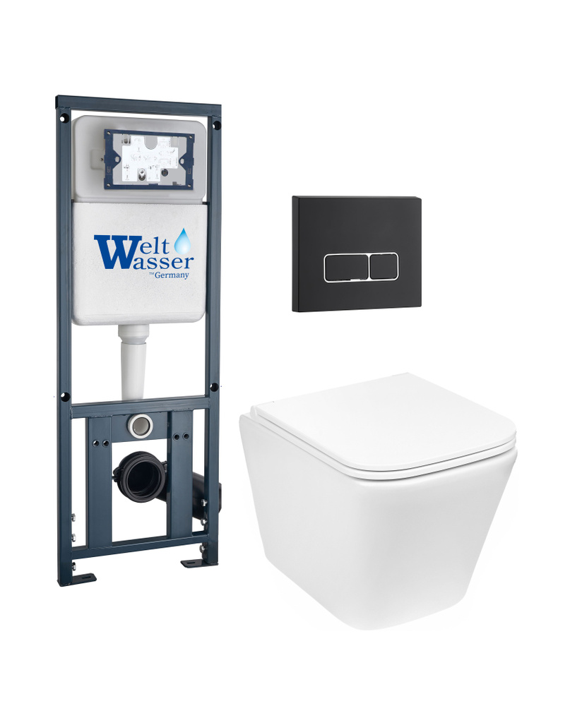 Комплект Weltwasser: Инсталляция Mar 410 + Унитаз Gelbach 004 GL-WT + Кнопка Mar 410 SE MT-BL  #1