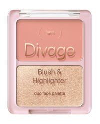 Палетка для макияжа лица Divage Blush and Highlighter Duo Face Palette #1