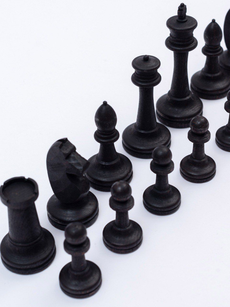 Шахматные фигуры без доски классические деревянные из бука большие  #1