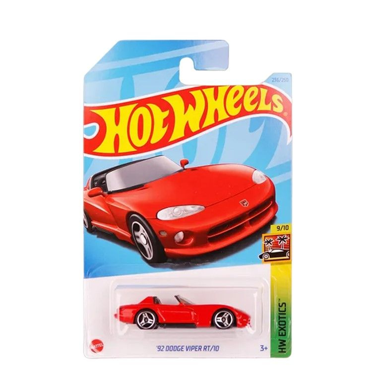 HKG71 Машинка металлическая игрушка Hot Wheels коллекционная модель 92 Dodge Viper RT/10 красный  #1