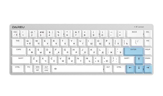 Игровая беспроводная клавиатура Dareu EK868 White/Blue Brown Switch #1