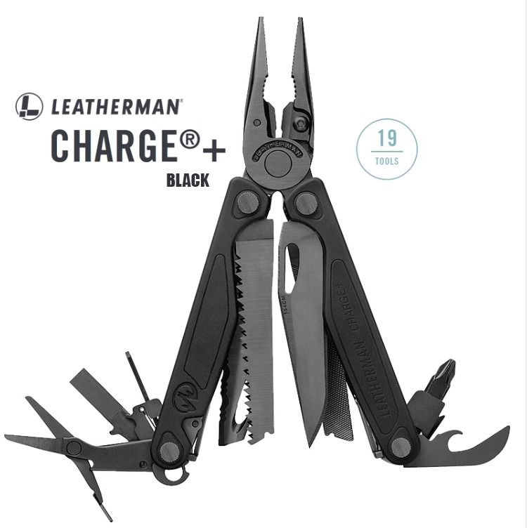 Leatherman CHARGE PLUS BLACK Мультитул c битами клипсой и чехлом #1