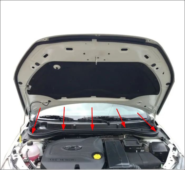 Уплотнитель капота универсальный: Калина, Гранта, Нива Шевроле; Лада ...