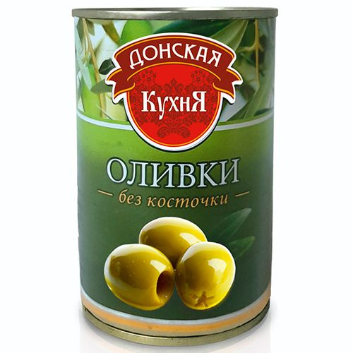 Оливки зеленые без косточки Донская Кухня 280 гр #1