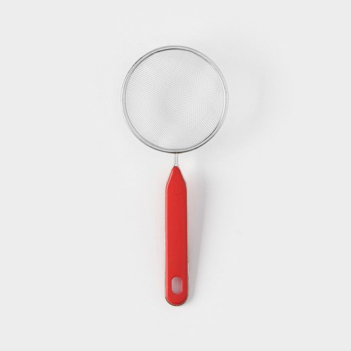 Сито с ручкой "Хозяюшка" d-10 см, цвет красный #1