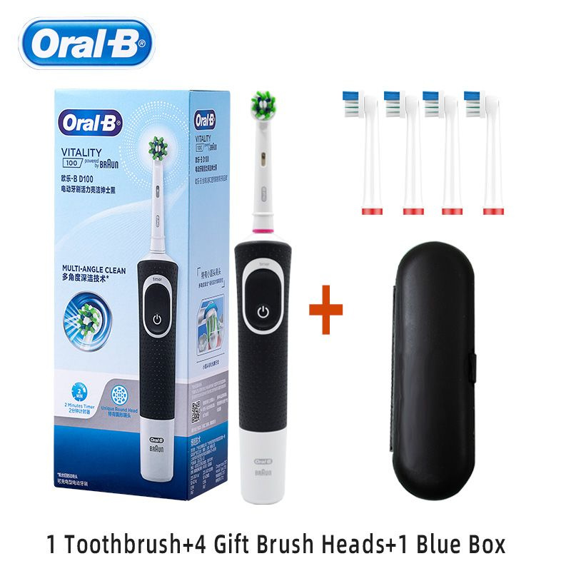 Oral-B Электрическая зубная щетка 电动牙刷, черно-серый, белый  #1