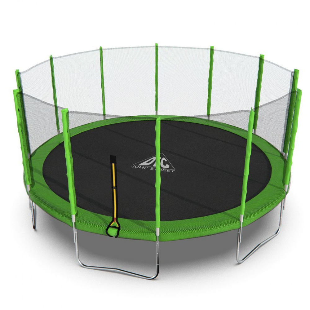 Батут DFC Trampoline Fitness 16ft наружн.сетка, св.зел. (488см) 16FT-TR-LG #1