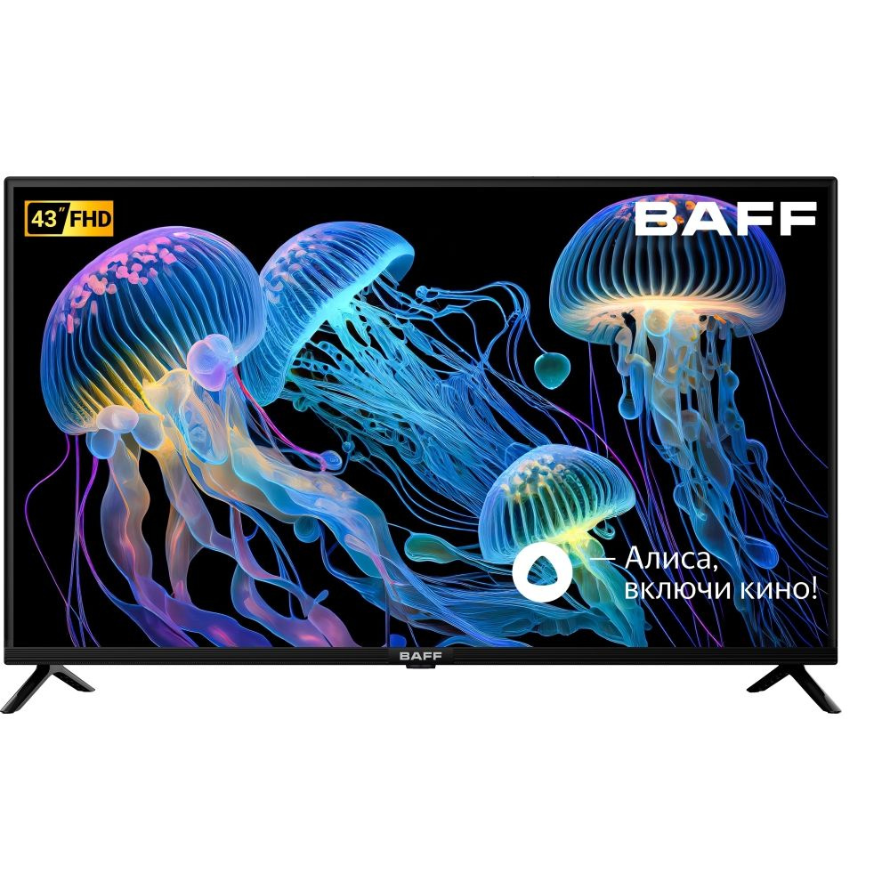 BAFF Телевизор 43Y FHD-R Smart TV FHD 43" 43" Full HD, черный #1