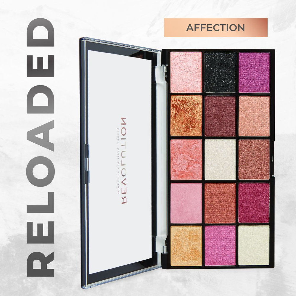 MAKEUP REVOLUTION Тени для век RELOADED PALETTE Affection, палетка для глаз: матовые, блестящие, запечённые, #1