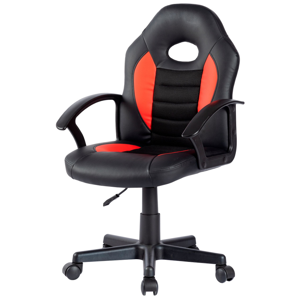 Детское компьютерное кресло CHAIRMAN CH111, экокожа, черный/красный  #1