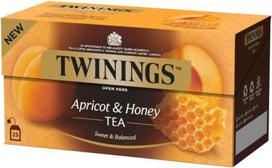 мятая коробка - Чай черный Twinings со вкусом абрикоса и меда в пакетиках 25х2 г (из Финляндии)  #1