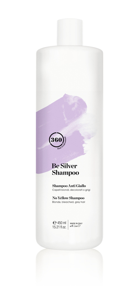 Антижелтый шампунь для волос 360 BE SILVER SHAMPOO 360 Hair Professiona 450 ML  #1