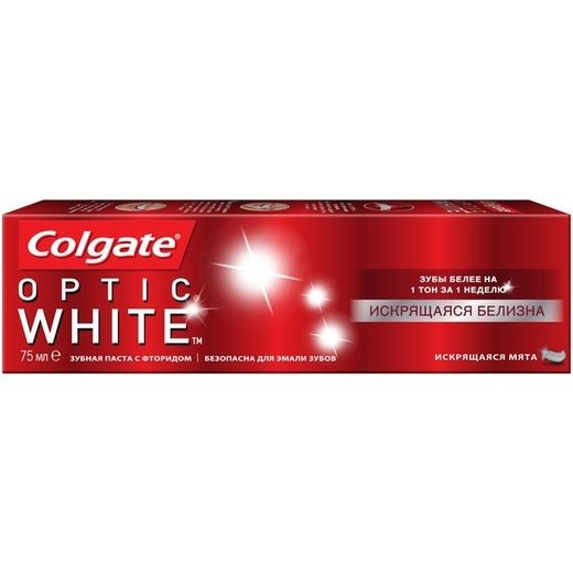 Зубная паста Colgate Optic White, Искрящаяся белизна, отбеливающая, против зубного камня, с фторидом, #1