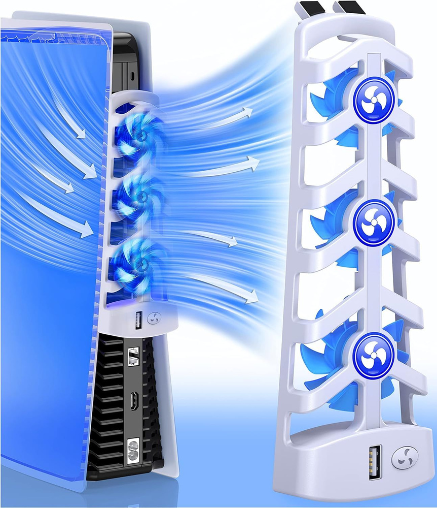 Система охлаждения для консоли PS5 с RGB подсветкой. Охлаждающий вентилятор. Кулер на Playstation 5. #1