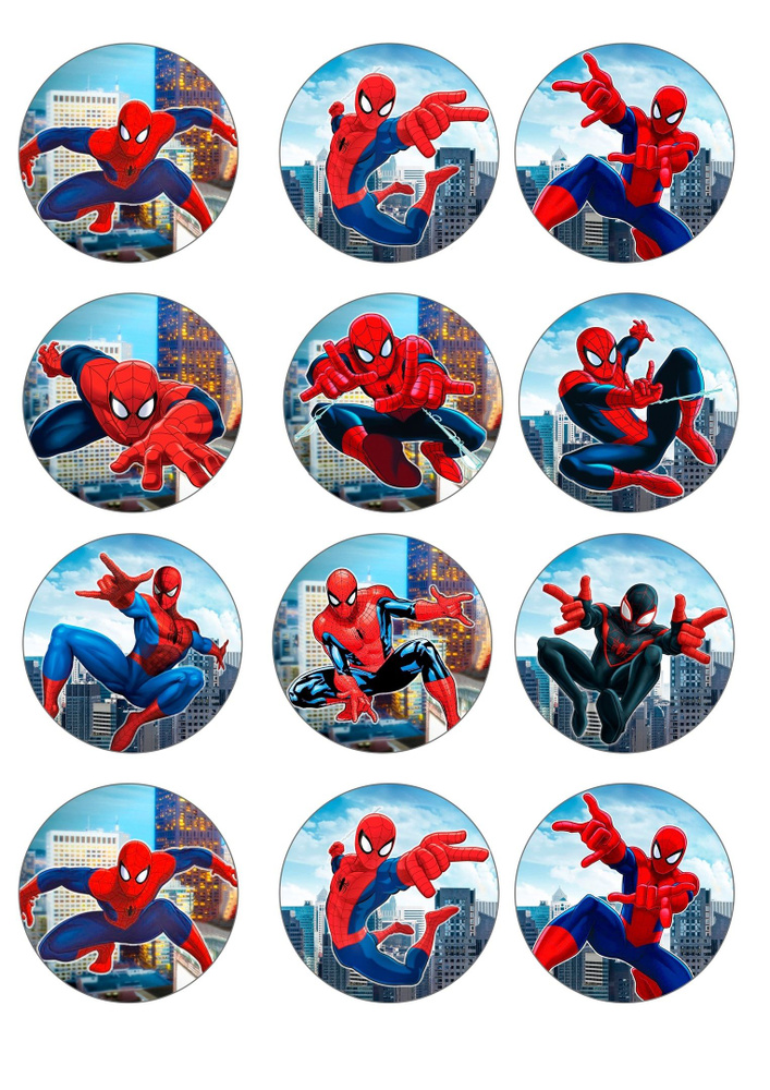 Вафельная картинка для торта Человек паук - купить с доставкой по ...