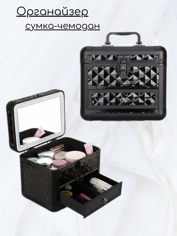Бьюти-кейс для хранения косметики/чемоданчик для косметики/органайзер для аксессуаров  #1