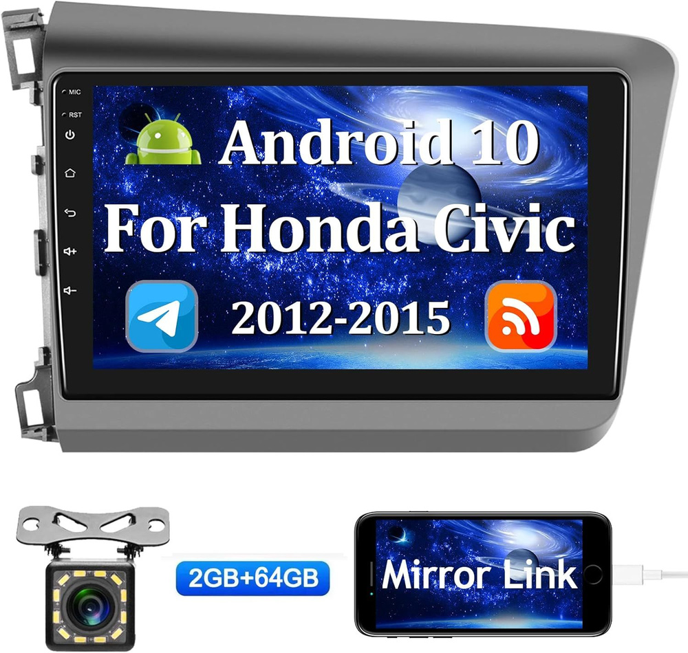 Магнитола 2/32 Гб Android 12 для Honda Civic2012-2015 / Автомагнитола ...