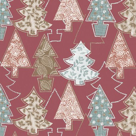 Салфетки POL-MAK "Рождество", Daisy, Елочки на красном фоне, трехслойные, 20 шт  #1