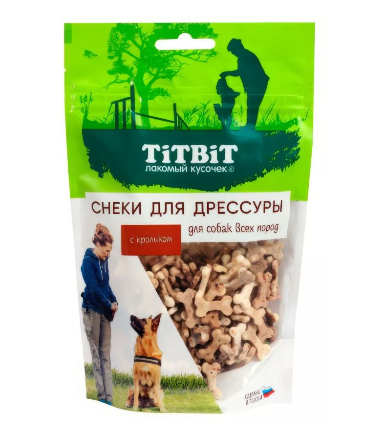 Titbit Лакомство для собак Снеки для дрессуры с кроликом, 100 г  #1