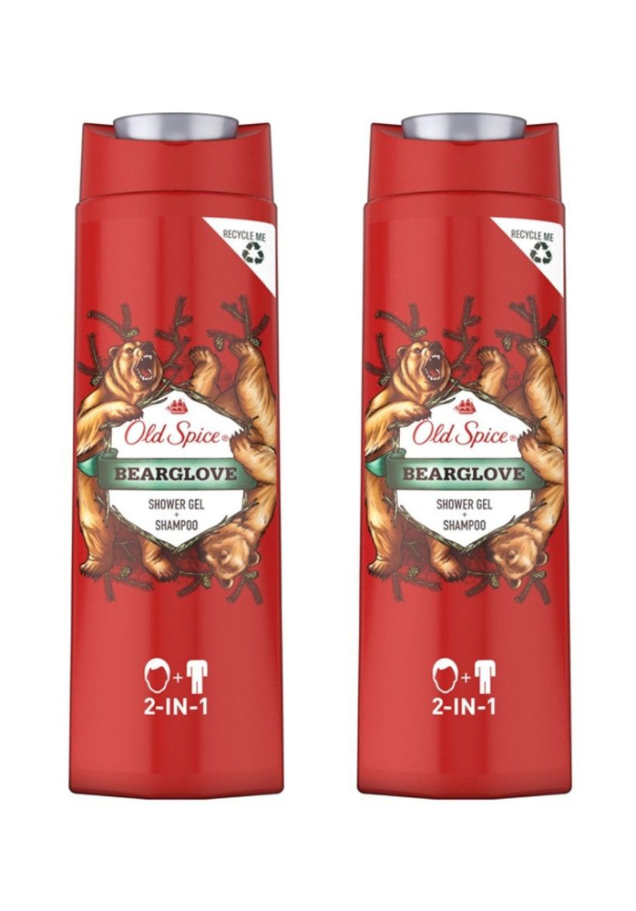 Old Spice Гель-шампунь для душа Bearglove, 400 мл, 2 шт #1