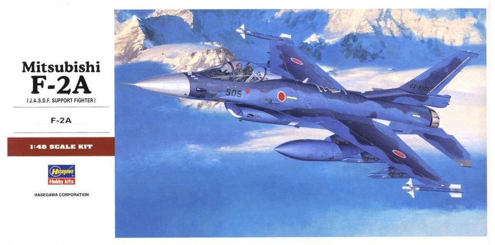 Сборная модель Истребитель ВВС Японии MITSUBISHI F-2A, 07227 Pt27 Hasegawa 1/48 JASDF Support Fighter #1