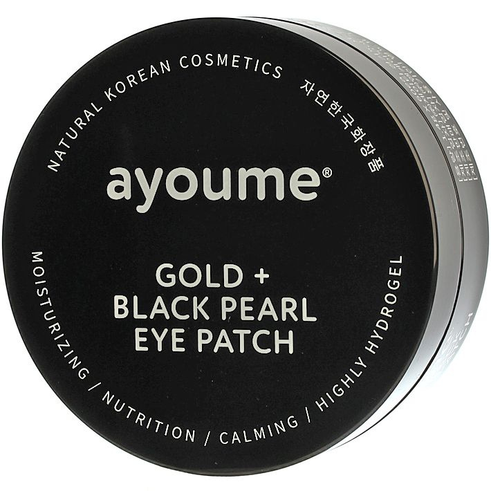 Патчи для глаз с золотом и черным жемчугом Ayoume Gold + Black Pearl Eye Patch  #1