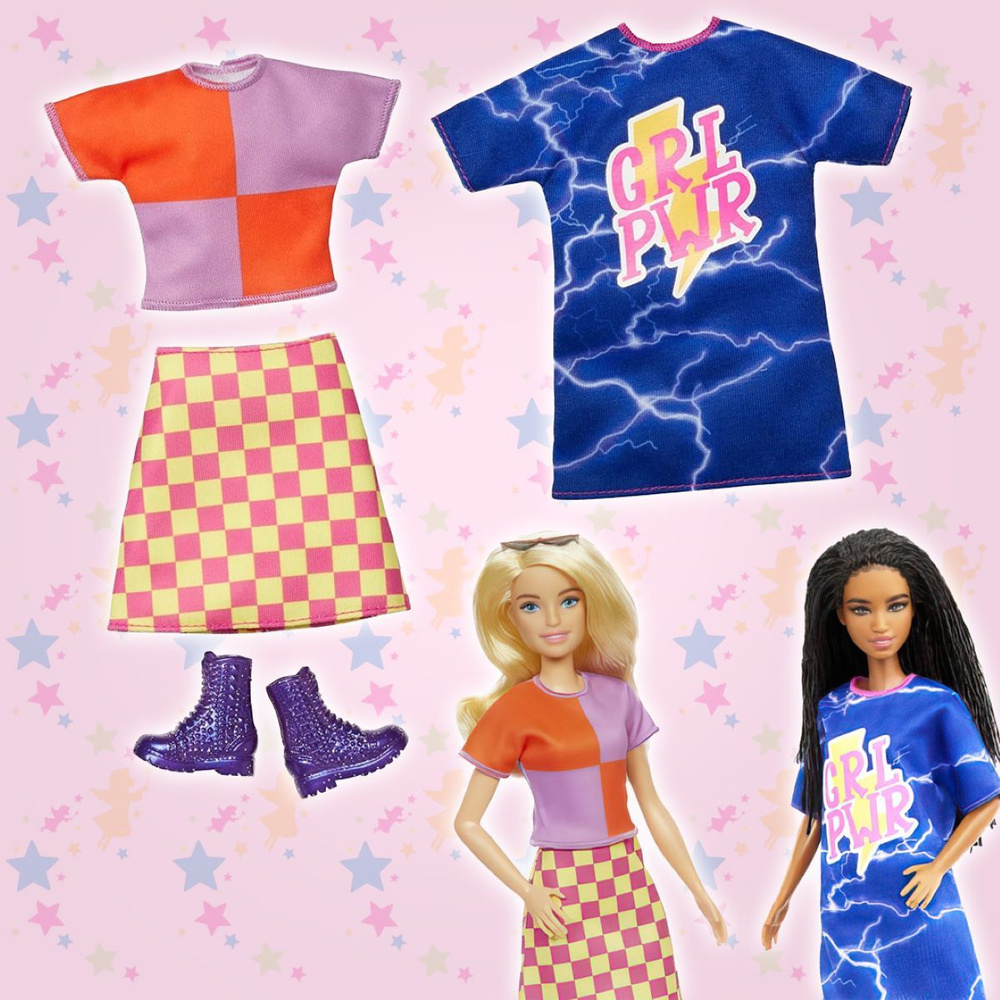 Два комплекта модной одежда и аксессуаров для куклы Барби, Barbie Girl Power  #1