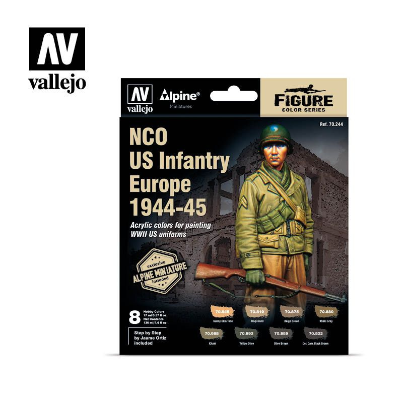Набор красок Vallejo MODEL COLOR SET: ALPINE NCO U.S. INFANTRY EUROPE 1944-45 (8) #1