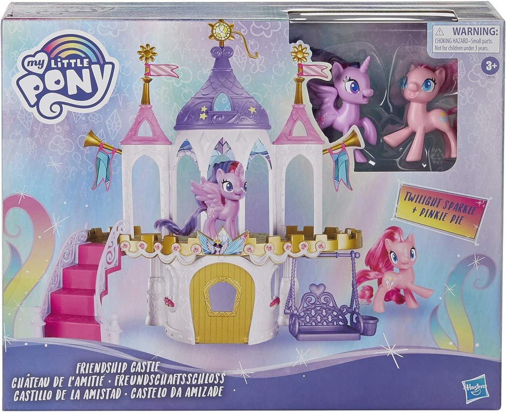 My Little Pony,Игровой набор "Замок Дружбы" с 3-дюймовой фигуркой пони Твайлайт Спаркл и Пинки Пай -sz #1