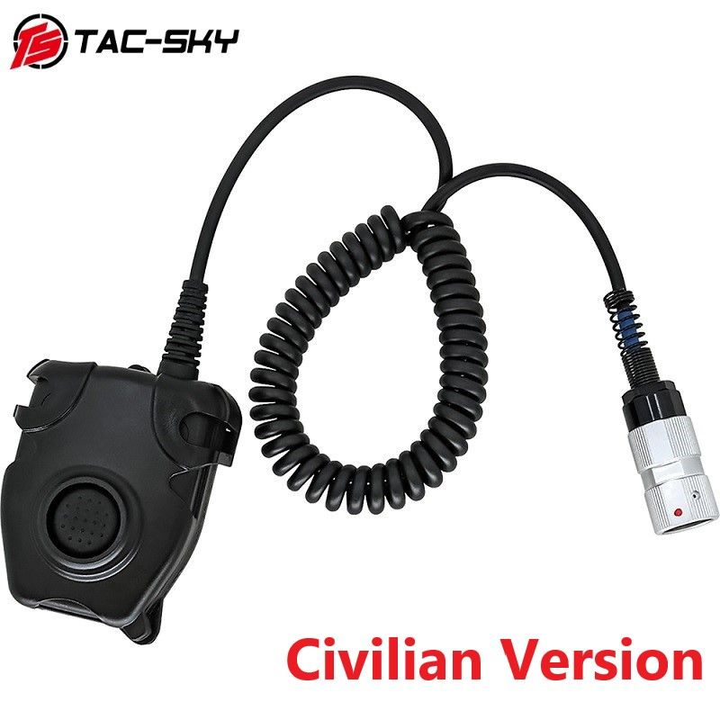 TAC-SKY военный адаптер пружинный провод 6-контактный PTT для AN/PRC .